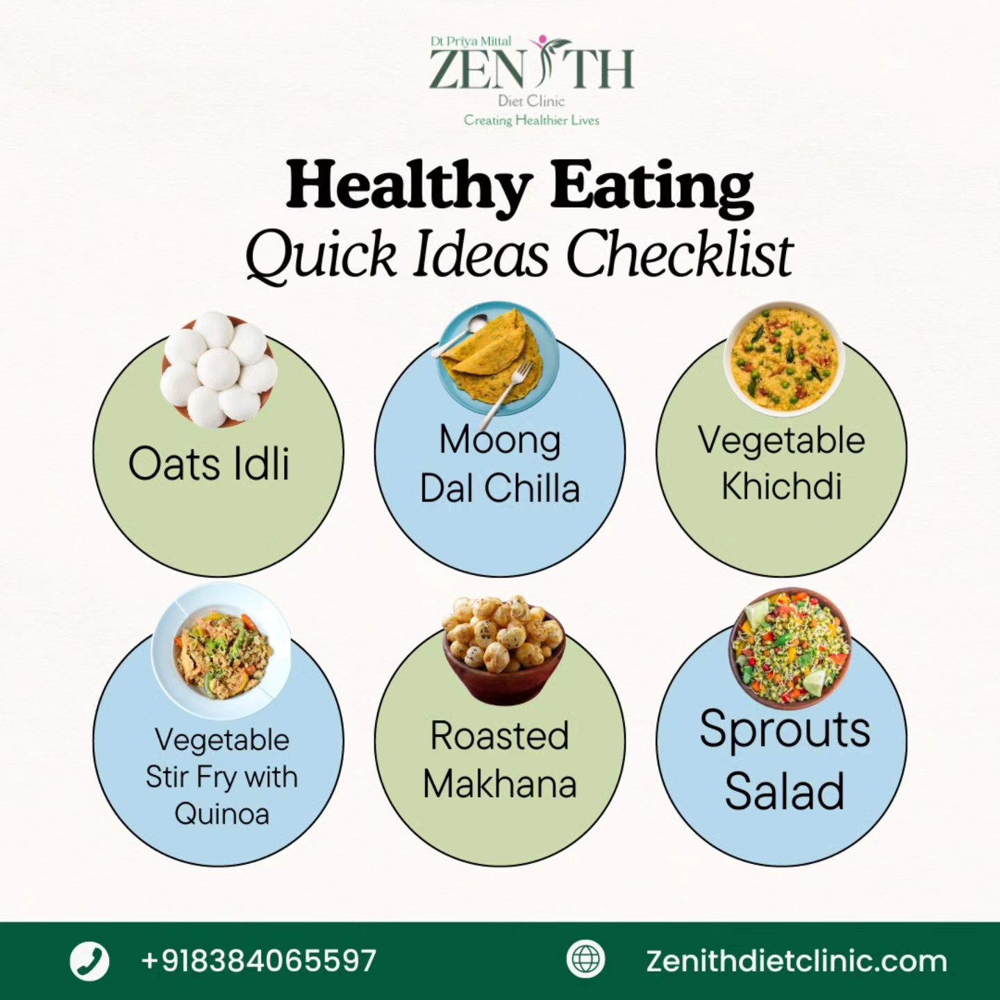 Quick Healthy Meals Checklist by Zenith