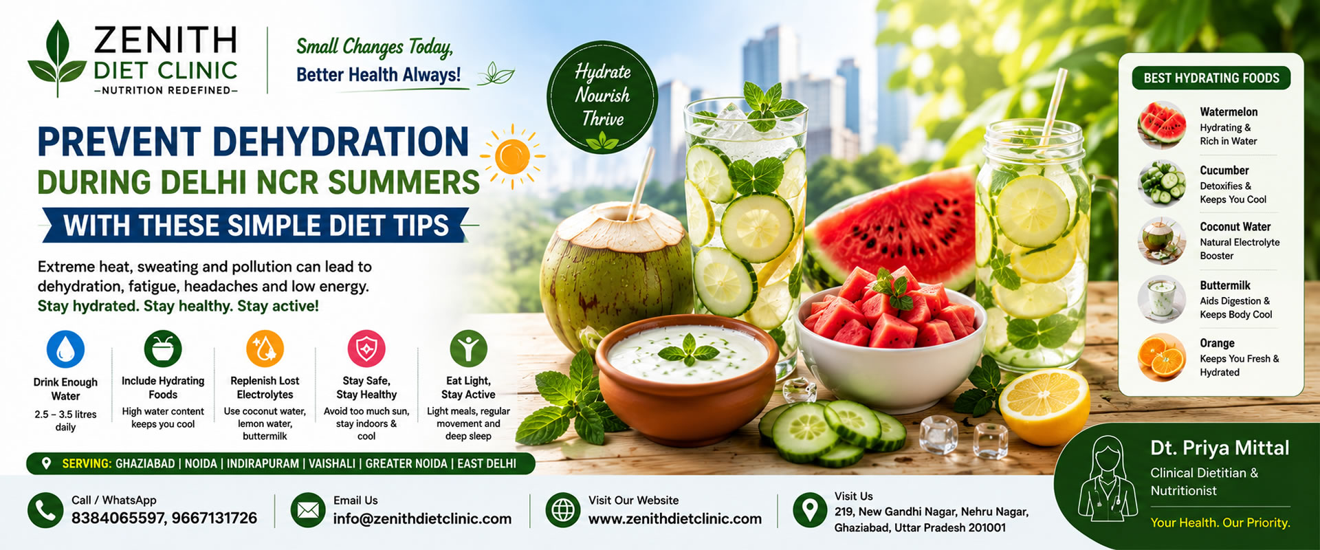 Prevent Dehydration During Delhi NCR Summers with These Simple Diet Tips