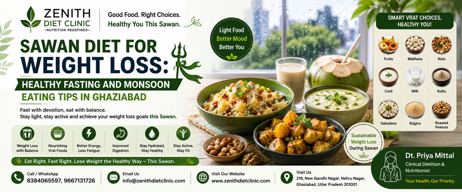 Sawan Diet for Weight Loss Healthy Fasting and Monsoon Eating Tips in Ghaziabad