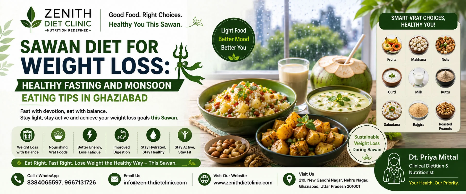 Sawan Diet for Weight Loss Healthy Fasting and Monsoon Eating Tips in Ghaziabad