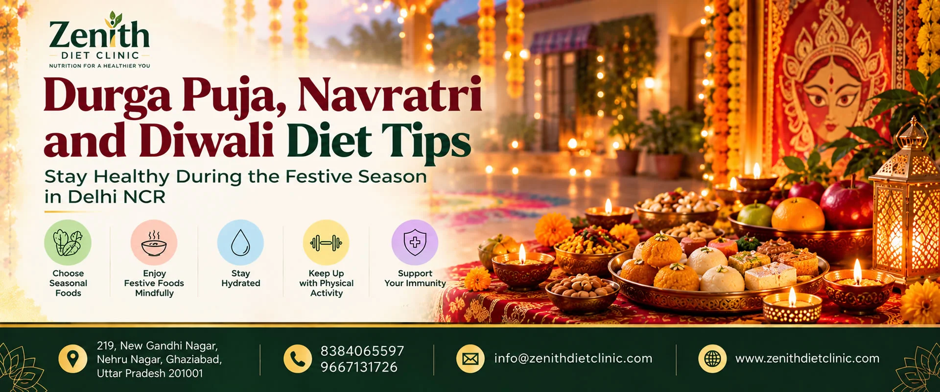 Festive Indian Diet Tips Banner